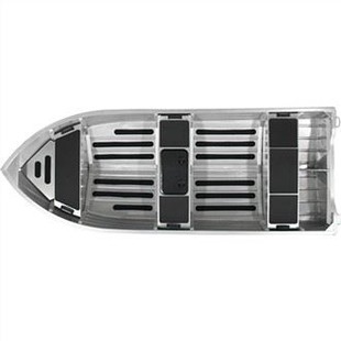 14 फीट एल्यूमिनियम वी हल वाइड बीम मछली पकड़ने की नाव